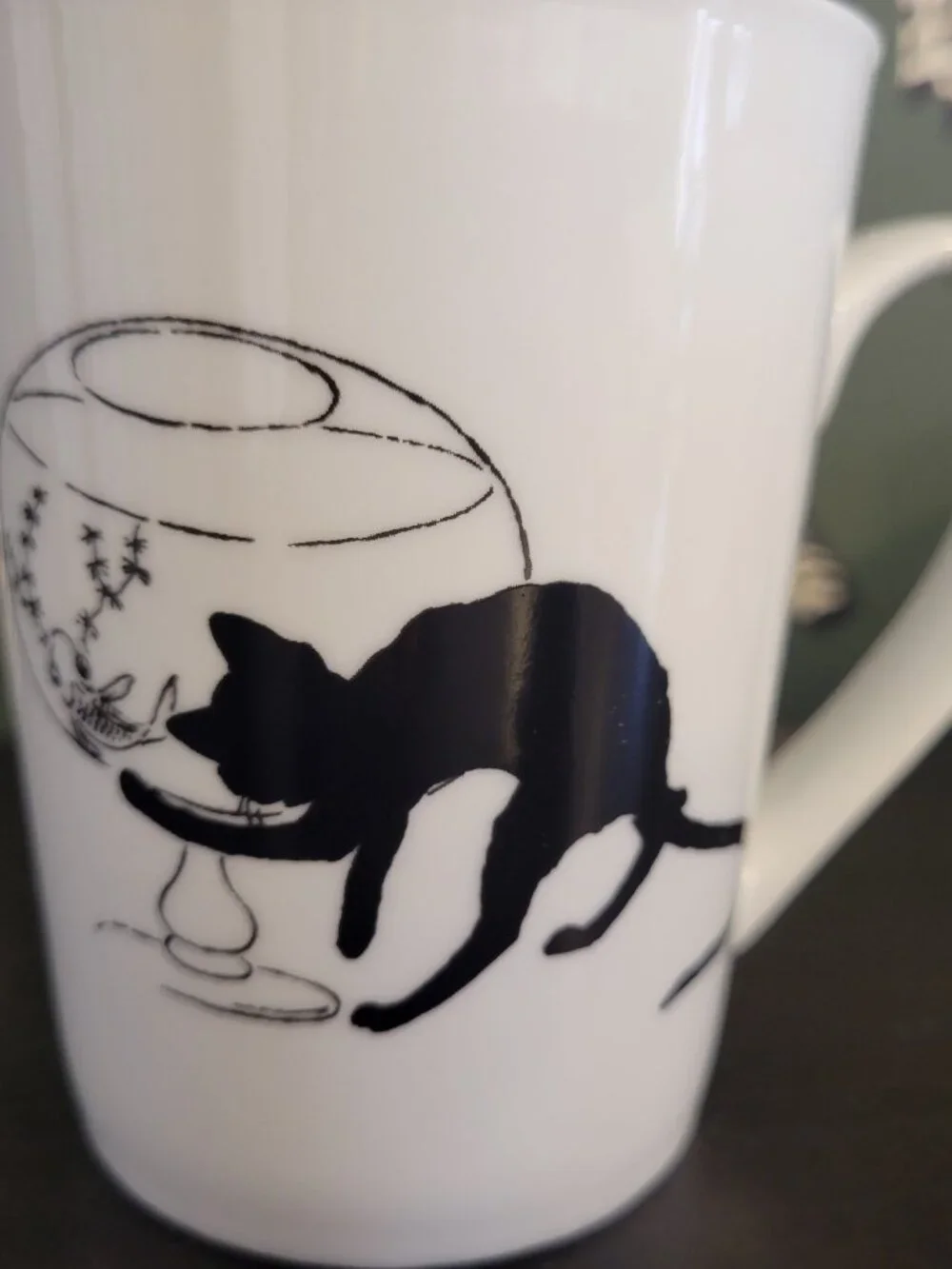 MMA Cat Fishbowl Ceramic Mug METROPOLITAN ART MUSEUM 2010 Coffee Tea cup